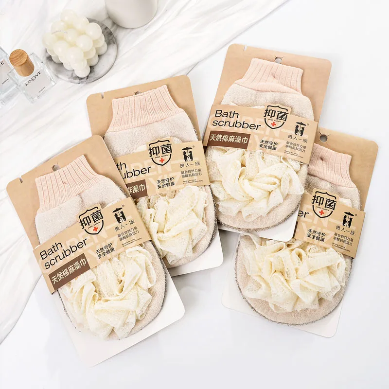 Льняное полотенце с цветком «два в одном» - Фотография_2