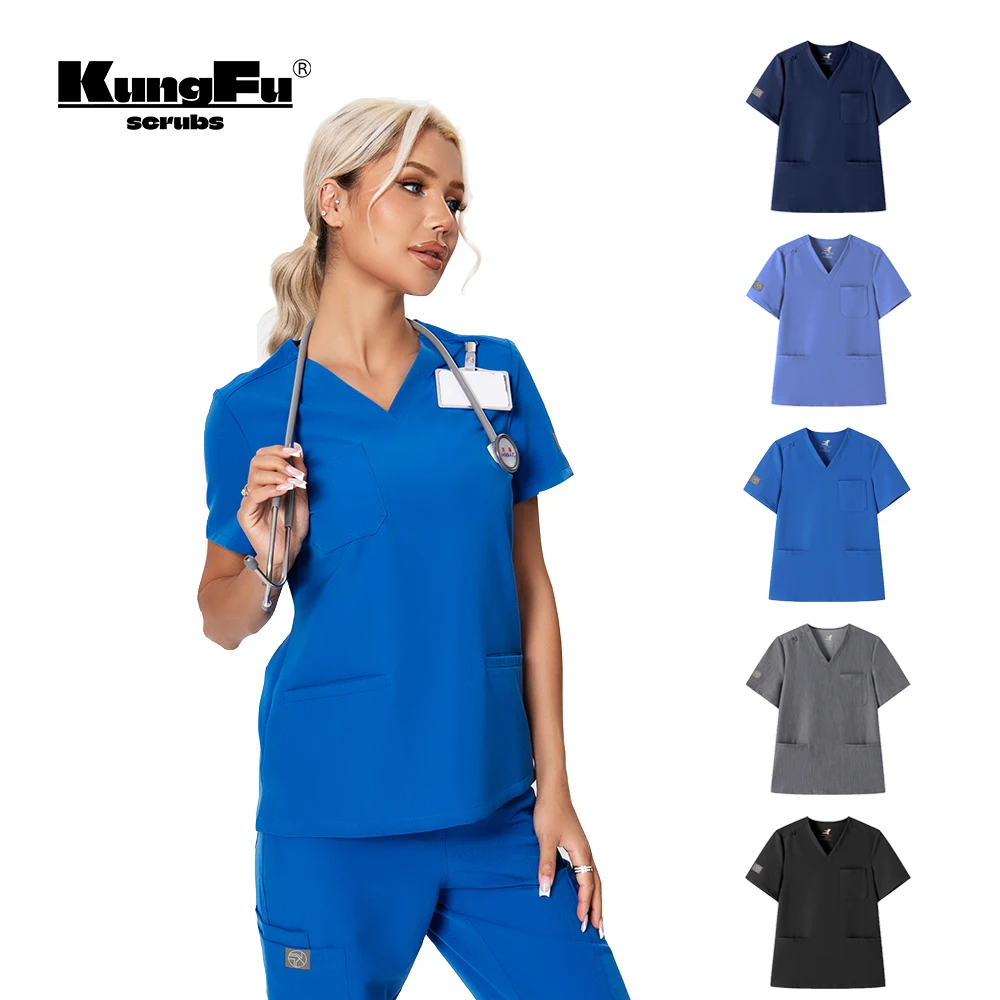 Kungfu scrubs футболка с v-образным вырезом - Фотография_2