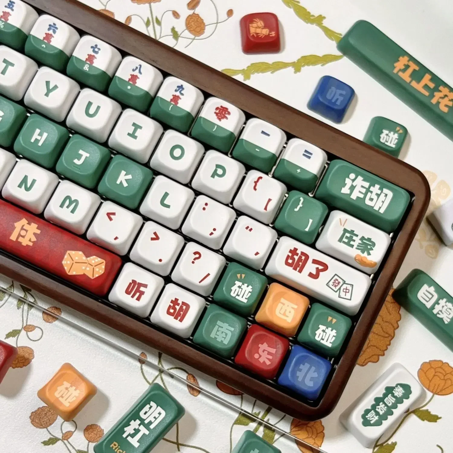 Колпачки для клавиш pbt mahjong - Фотография_3