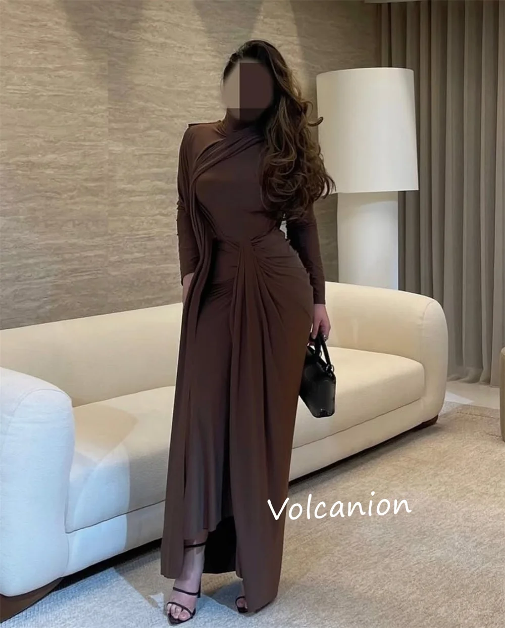 Платья миди из джерси со складками - Фотография_2