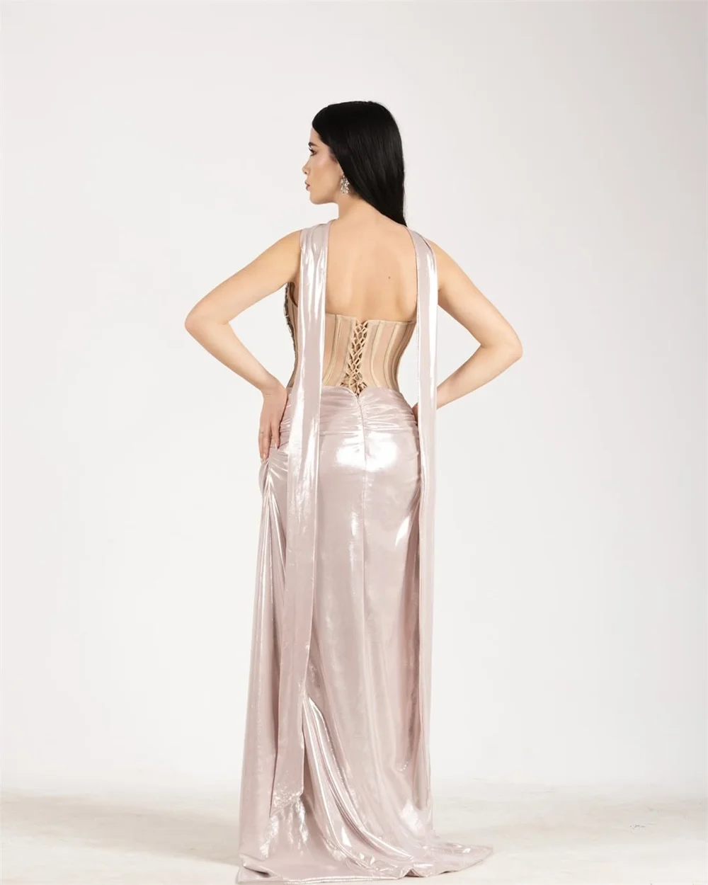 Платье для выпускного вечера mila без рукавов на шнуровке сзади - Фотография_2
