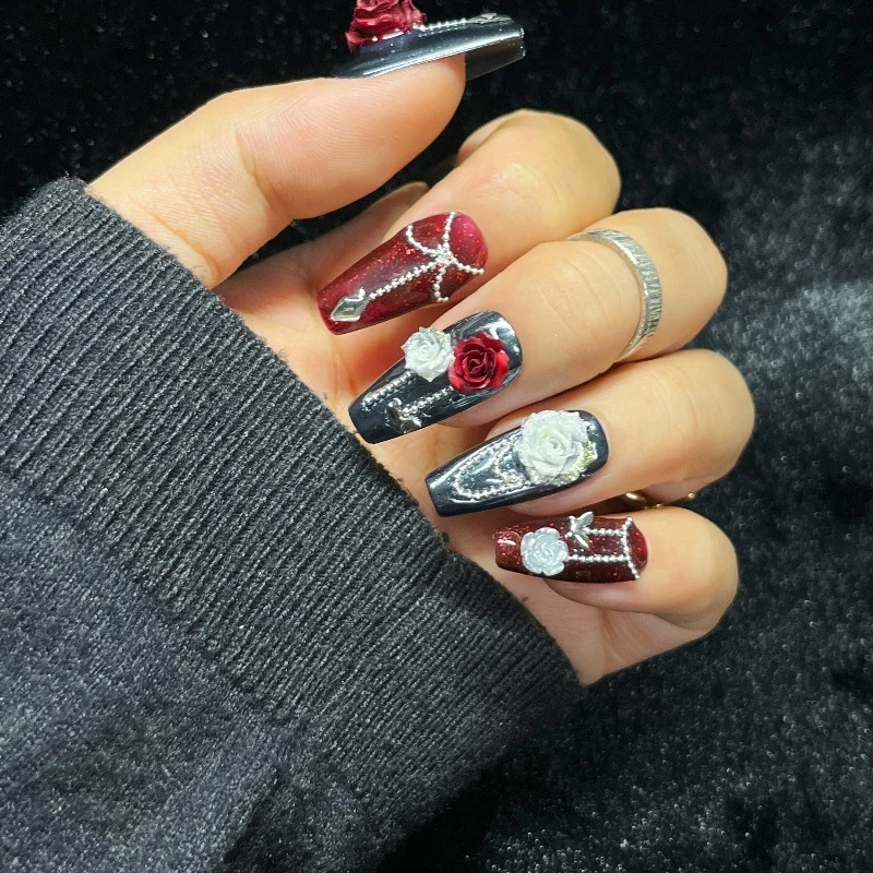 Ручная работа, 3d бордовая роза - Фотография_6