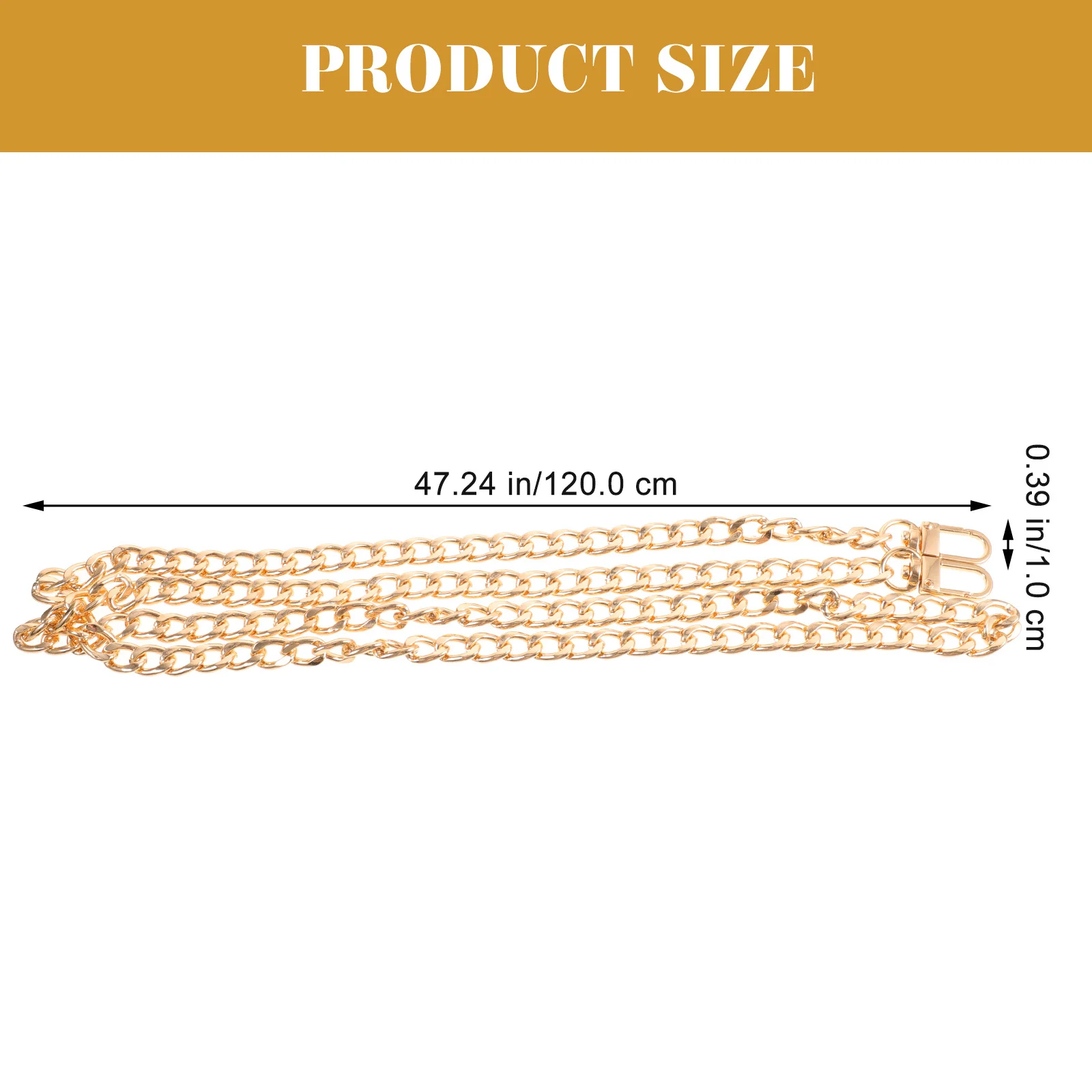 Золотая металлическая цепочка для кошелька - Фотография_5