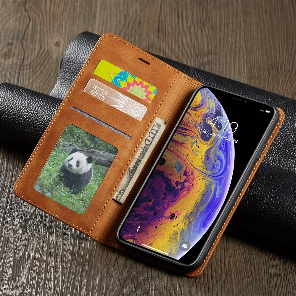 Тонкий замшевый кожаный чехол-кошелек для iphone 11 - Фотография_2