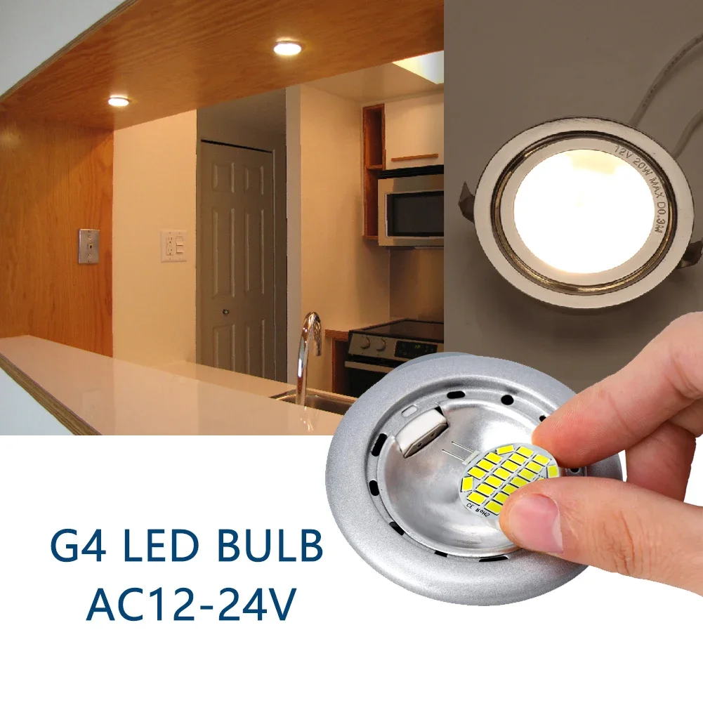 Ac12v 24v led g4 круглая прожекторная - Фотография_2