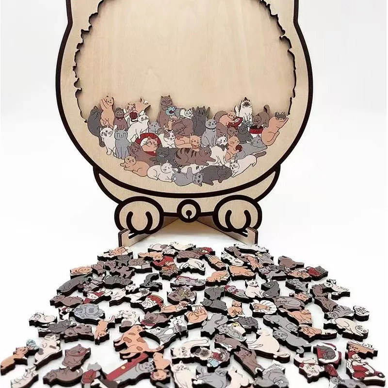 Деревянные головоломки в форме кошки - Фотография_2