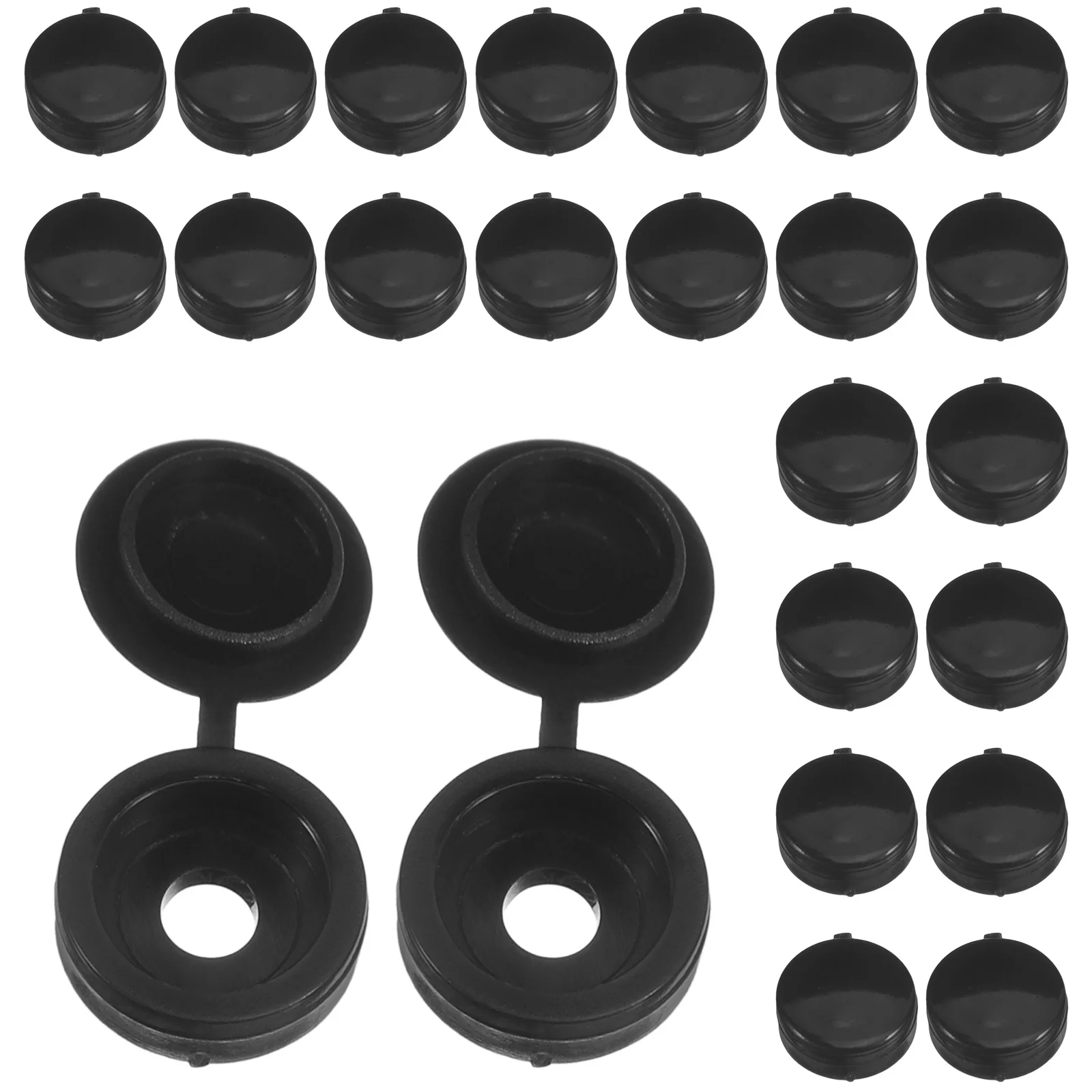 Винтовые крышки, белые пластиковые - Фотография_4