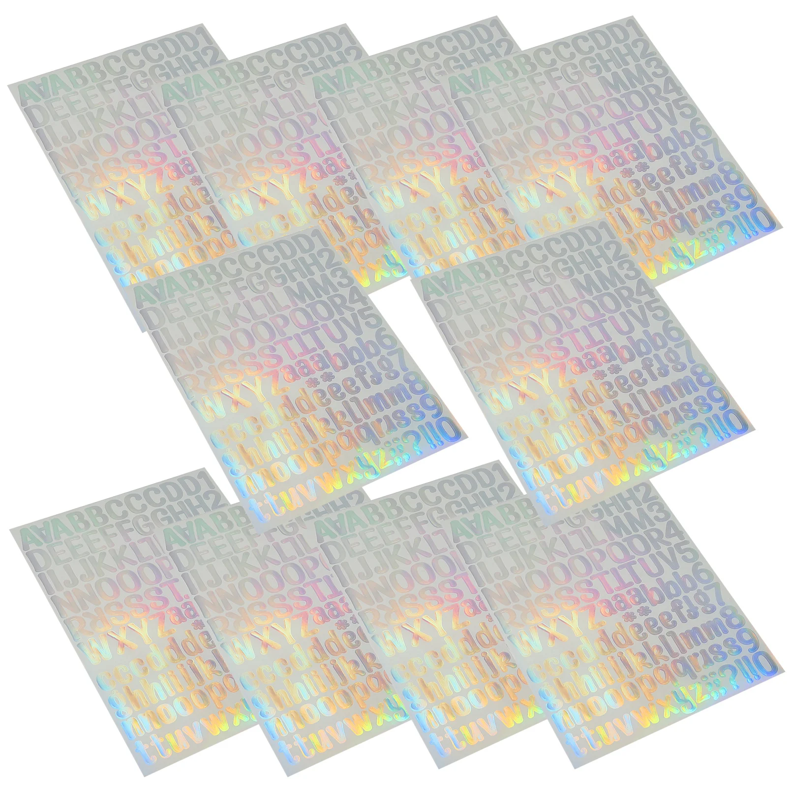 10 листов лазерные наклейки с номерами - Фотография_2