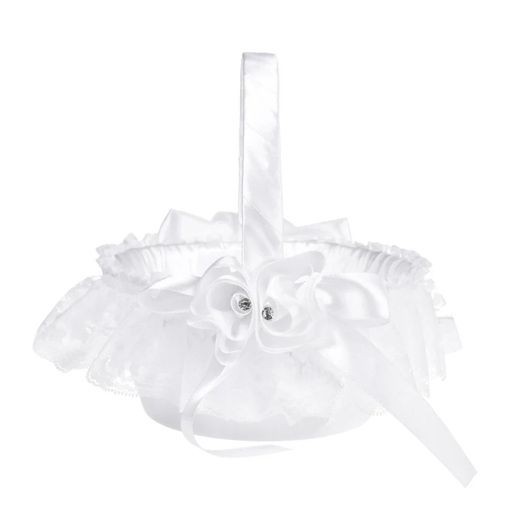 Элегантная кружевная корзина с цветами - Фотография_3