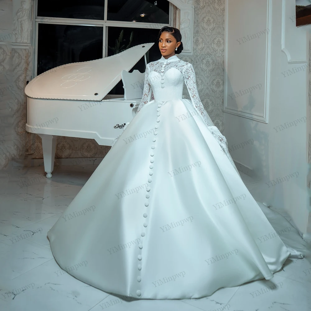 Африканские свадебные платья с кружевной аппликацией - Фотография_2