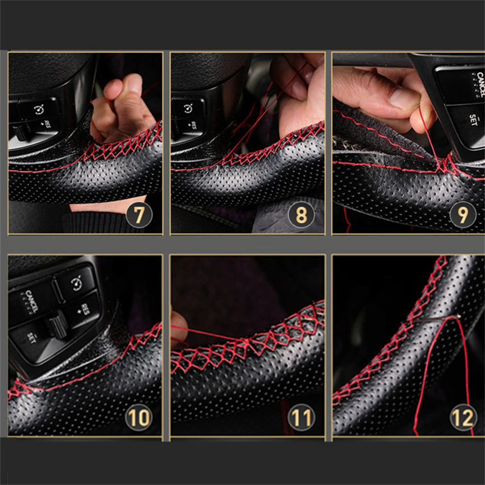 Кожаный чехол для руля 38 см - Фотография_6