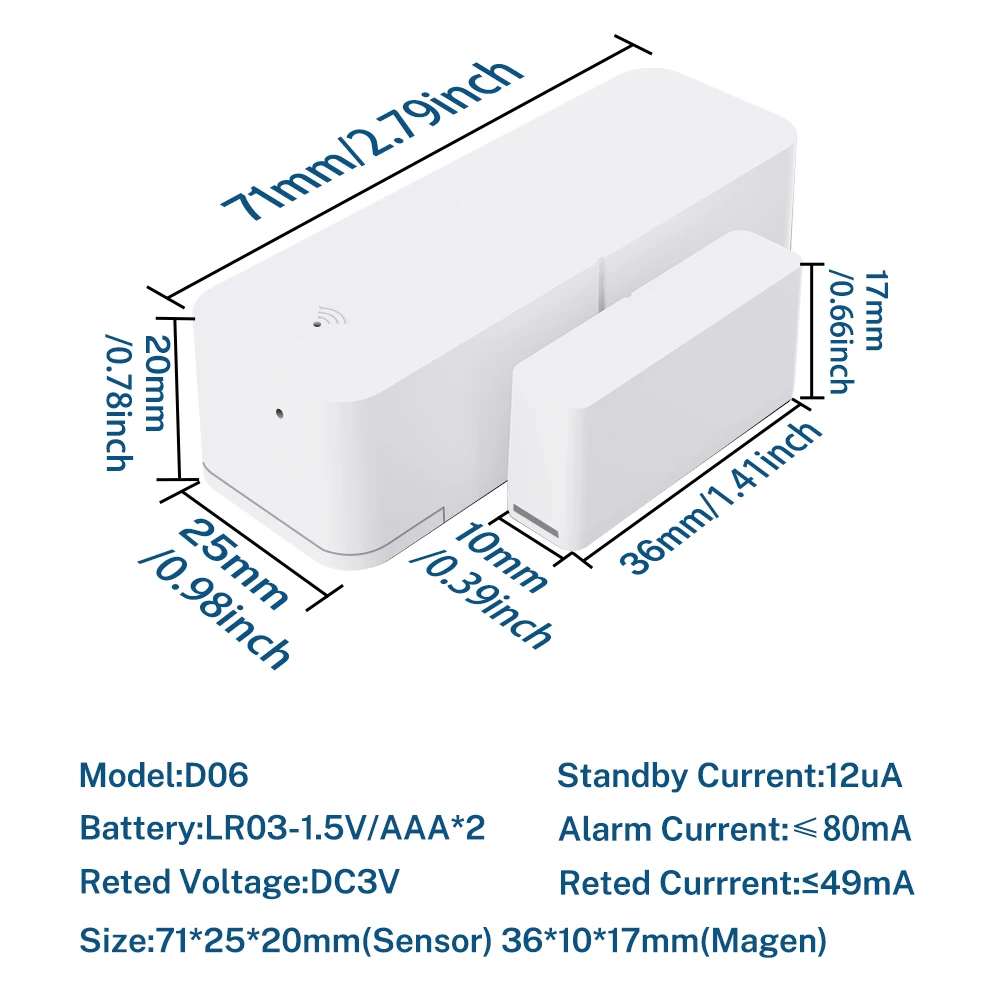 Tuya умный дом wi-fi дверной датчик - Фотография_6