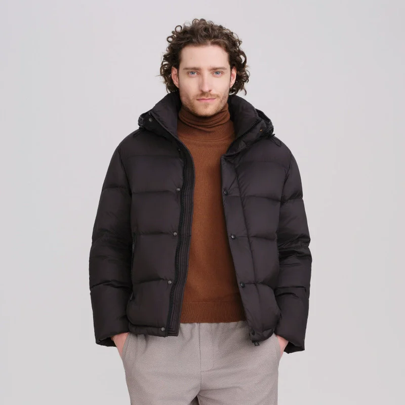 Мужская утолщенная зимняя куртка на белом утином пуху - Фотография_2