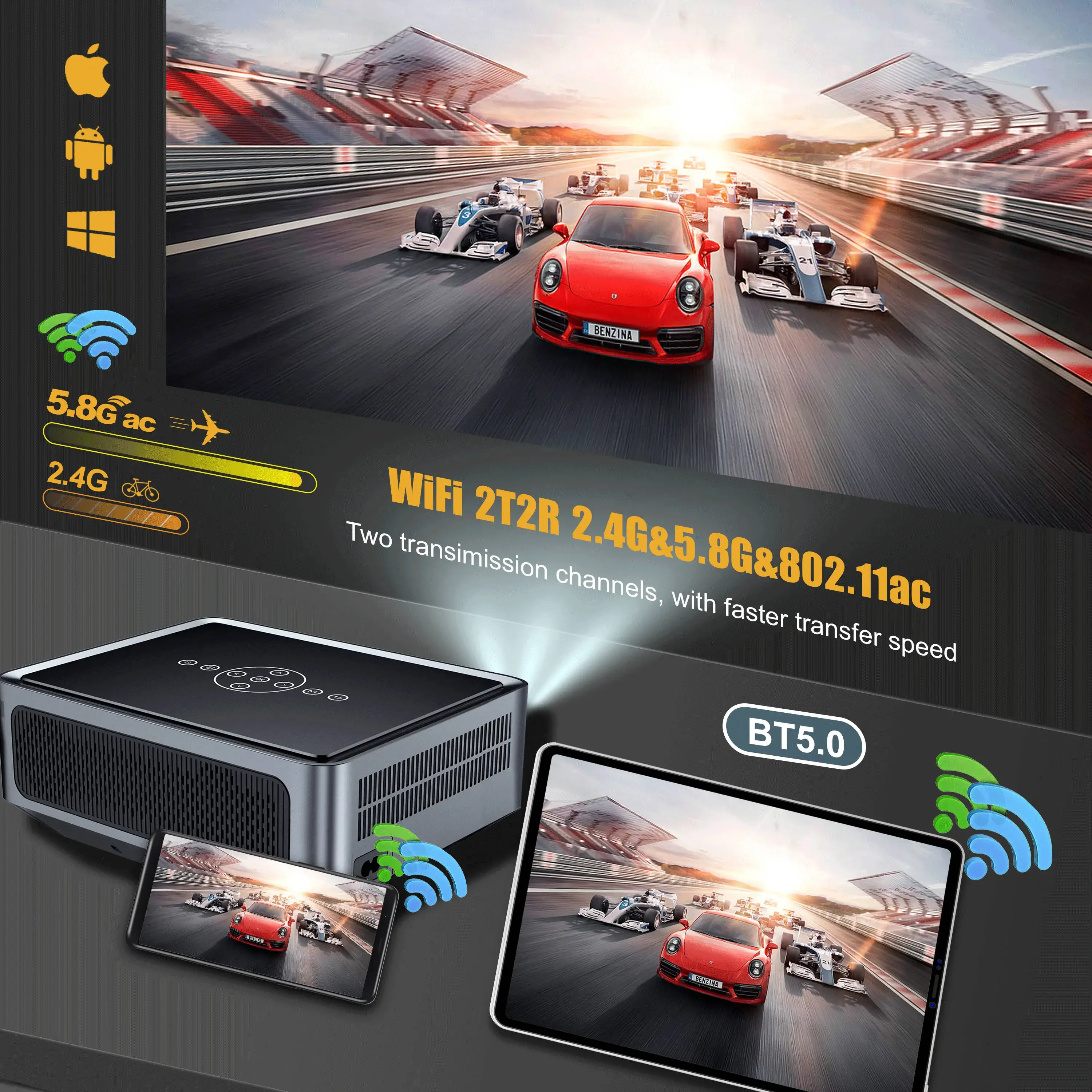 Ydh-x1pro-a умный проектор 8k - Фотография_4