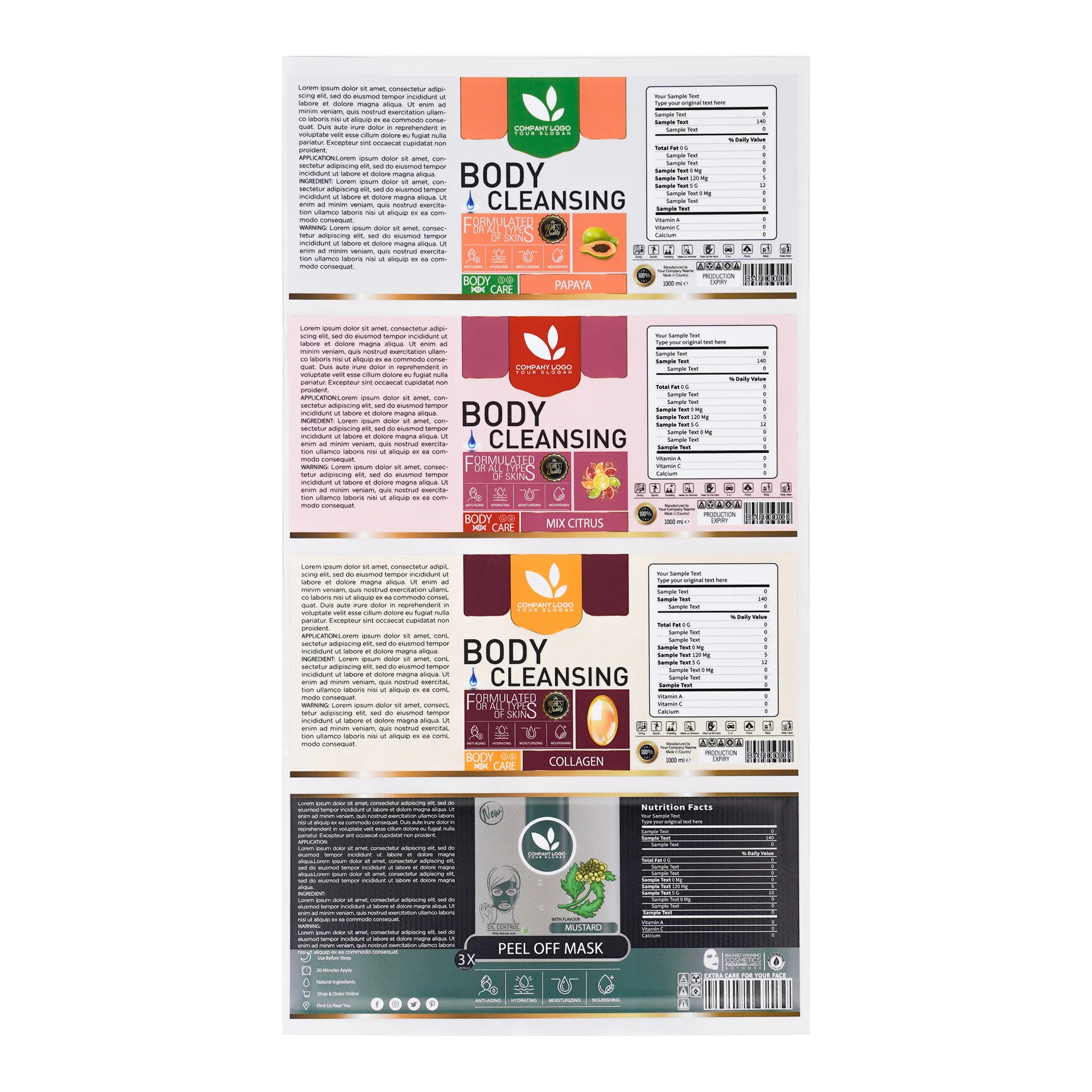 Различные вкусы, водонепроницаемые