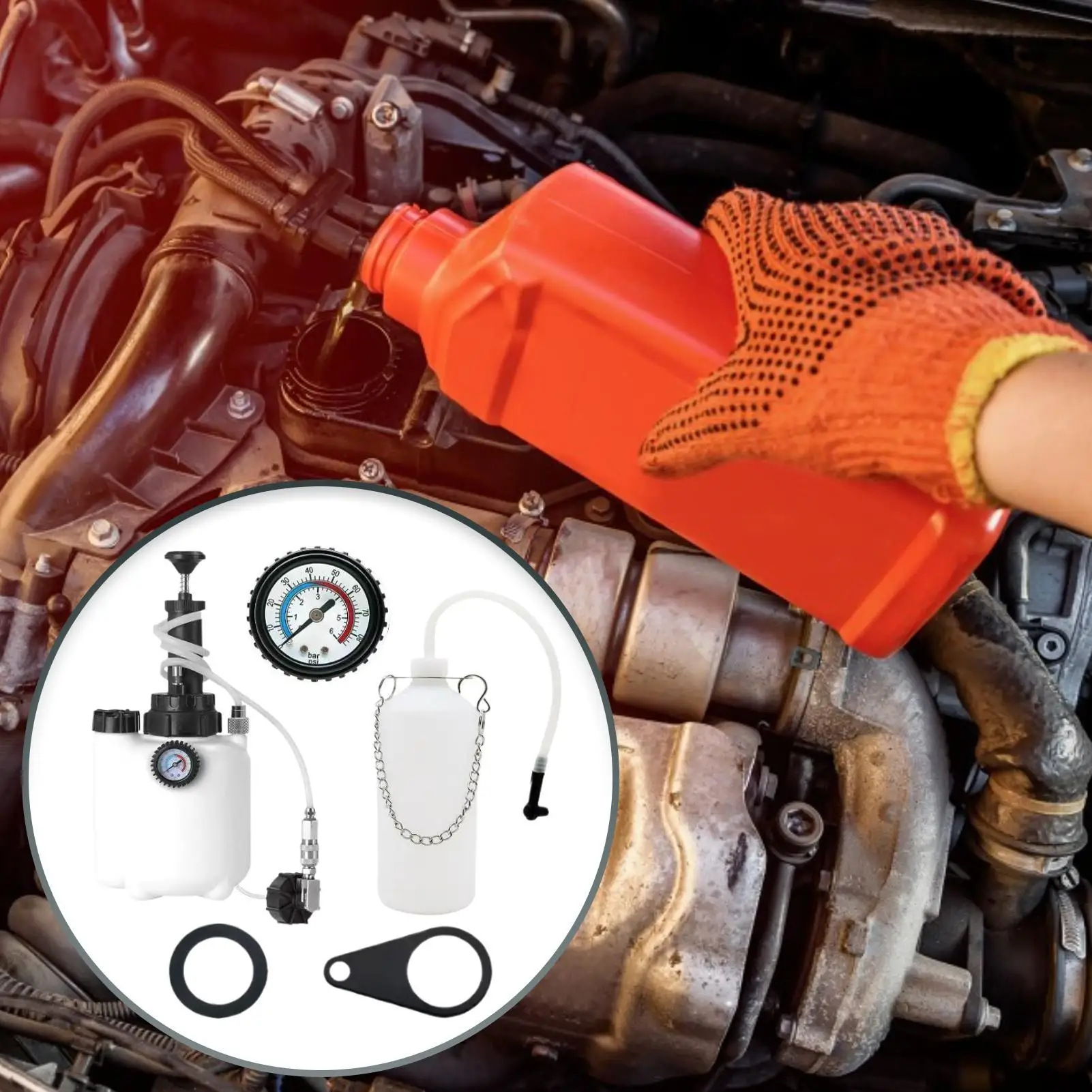 Автомобильный ручной комплект для прокачки тормозной жидкости