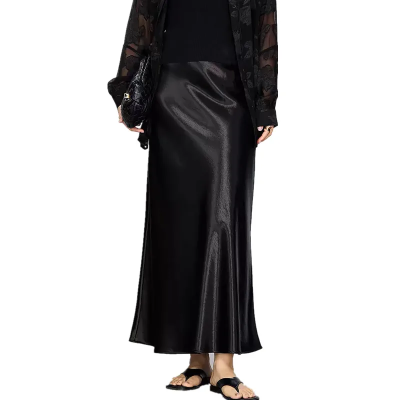 Шикарная женская атласная струящаяся - Фотография_2