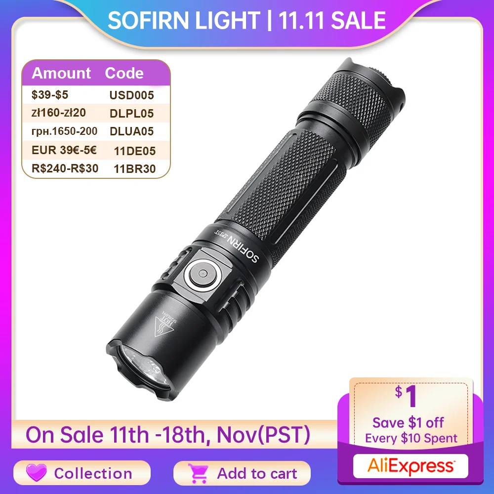 Фонарик sofirn sp35t тактический