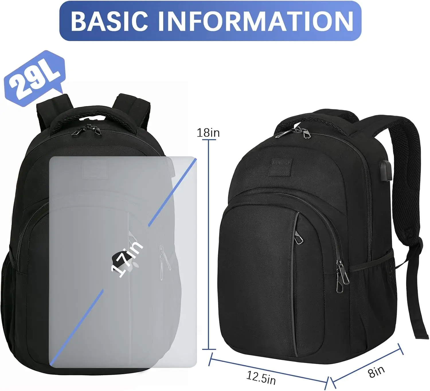 Дорожный рюкзак для ноутбука laripop - Фотография_5