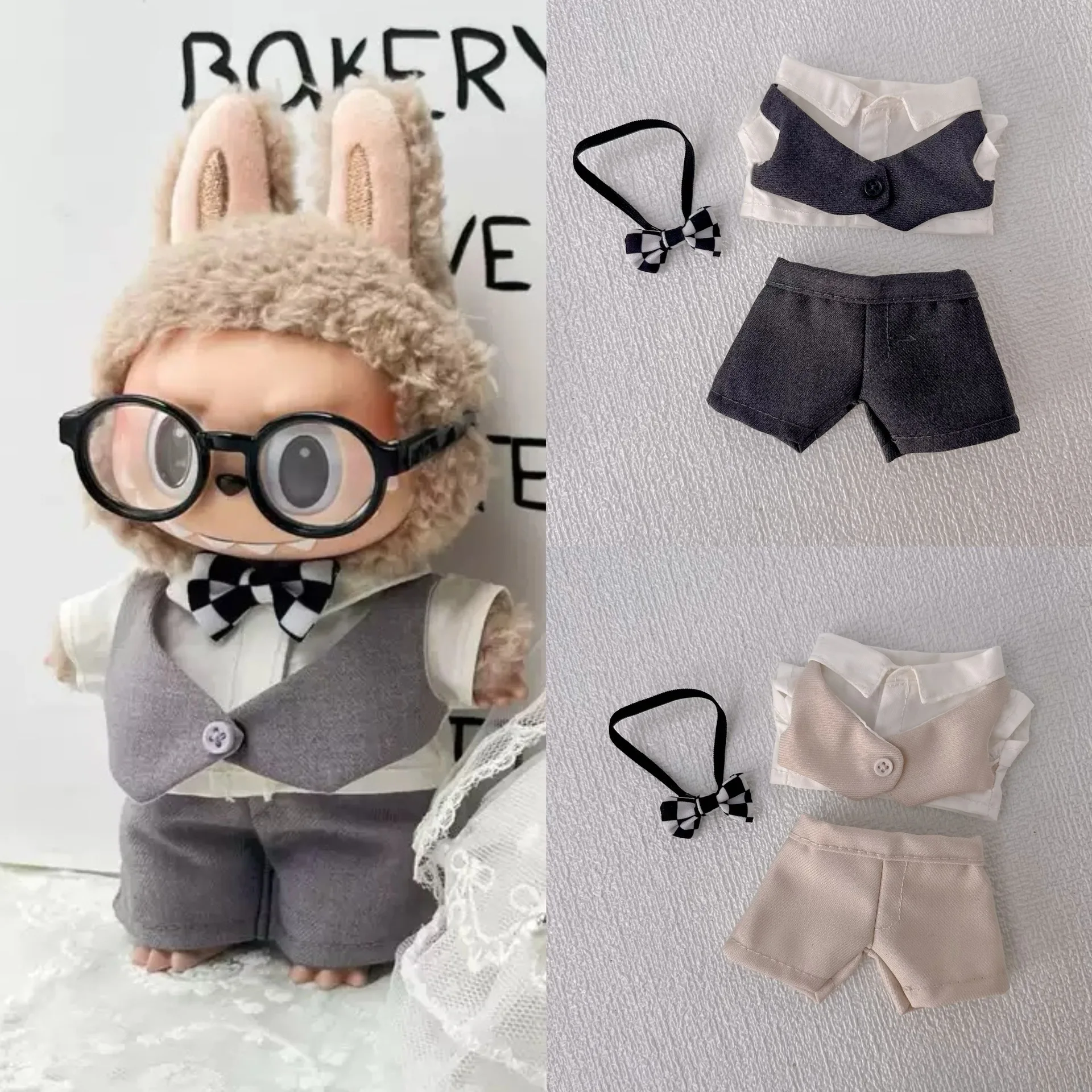 Labubu костюм в стиле жениха для кукол 1-го-3 поколения 15/17 см - Фотография_2