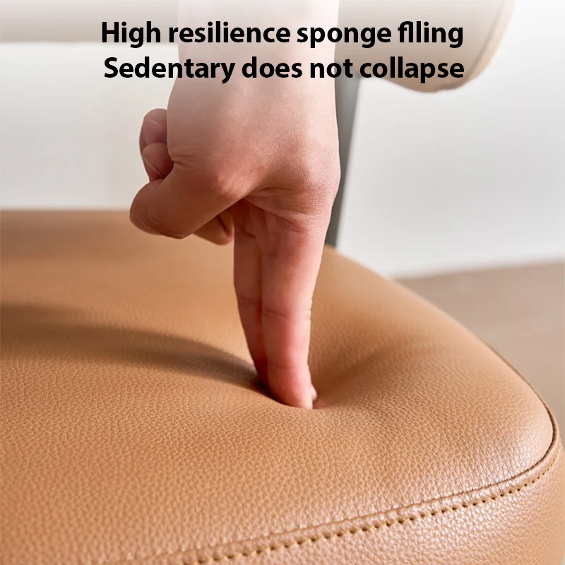 Мягкие обеденные стулья со спинкой и запахом со стальным каркасом - Фотография_5