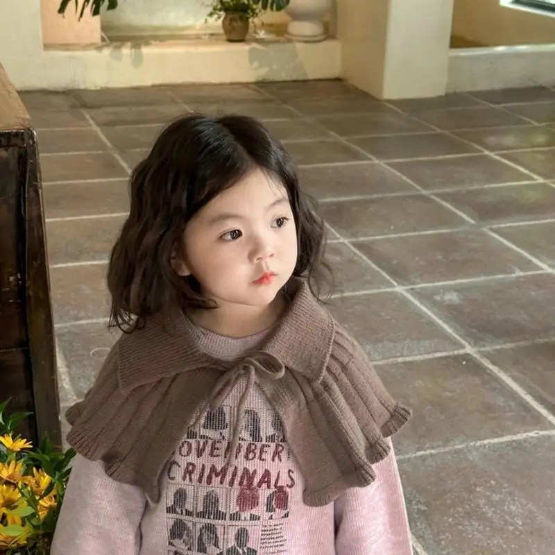 581f незаменимая вязаная шаль для маленьких девочек - Фотография_3