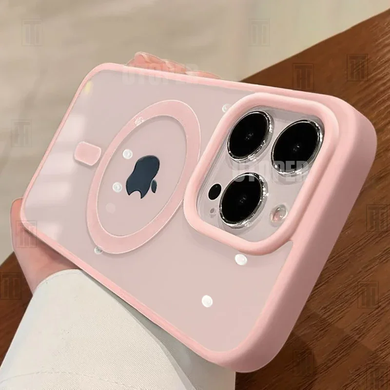Новый розовый прозрачный акриловый чехол для iphone 16