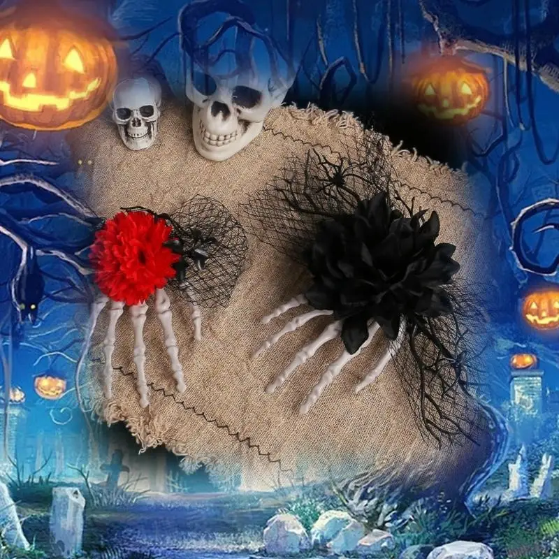 39bd 2pcs spooky floral skeleton - Фотография_4