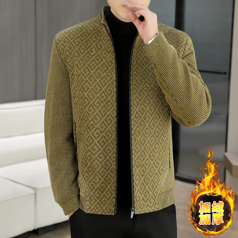 Роскошная осенне-зимняя шерстяная куртка для мужчин