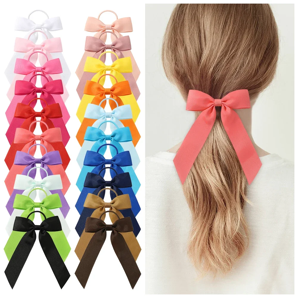 Однотонная лента с косичками