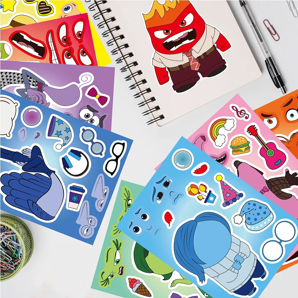 Листов диснея наизнанку 2 наклейки-головоломки "сделай лицо" - Фотография_5