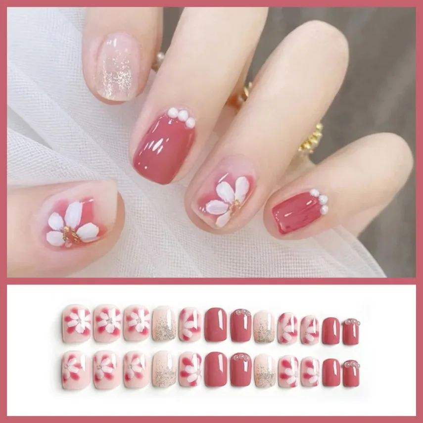 Flower pearl design wearable false - Фотография_3