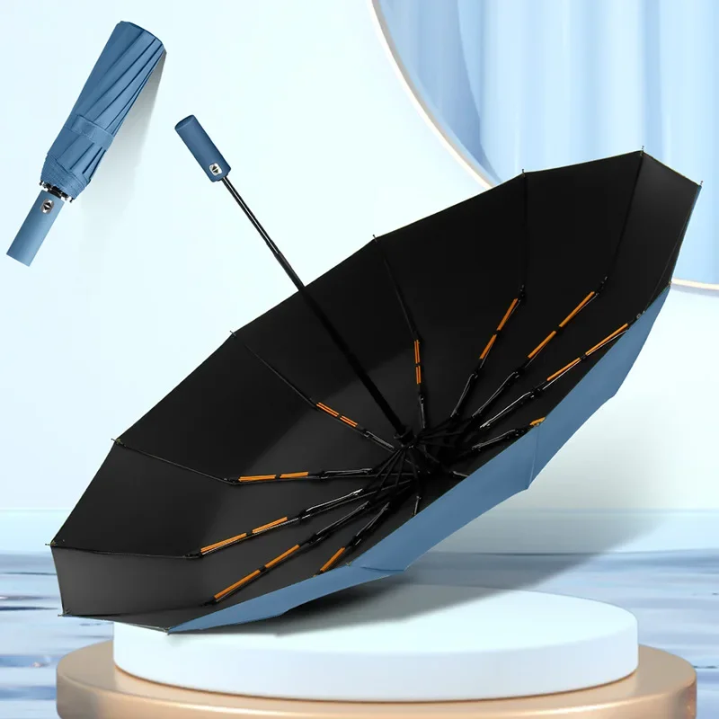 Xiaomi 24-костный однотонный автоматический зонт - Фотография_5