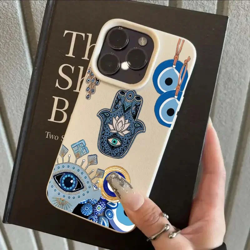 Винтажный чехол для телефона с узором глаз для iphone 17 - Фотография_3