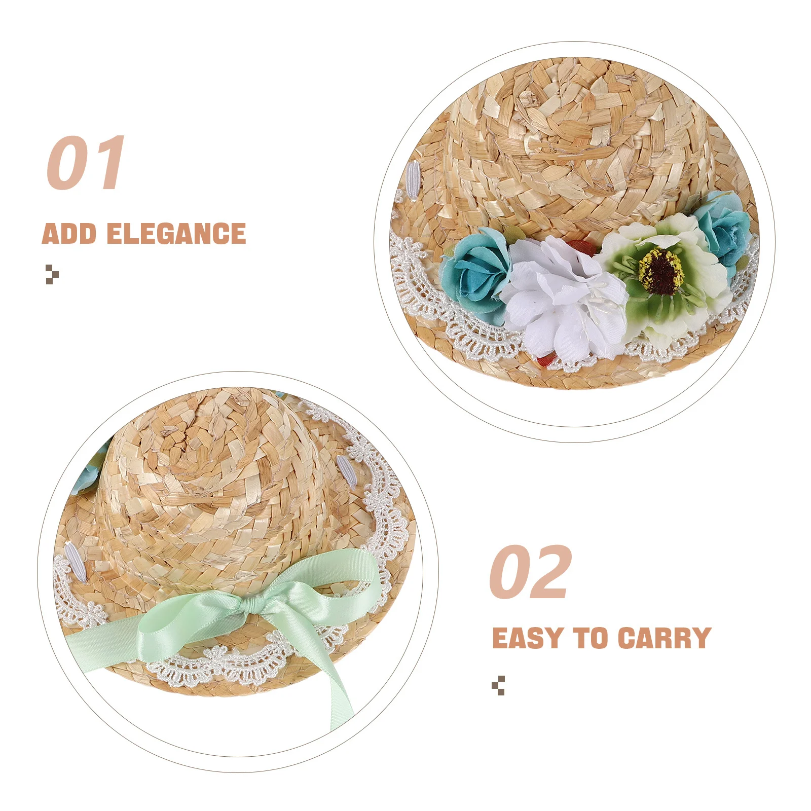 Мини-соломенная шляпа для поделок - Фотография_3