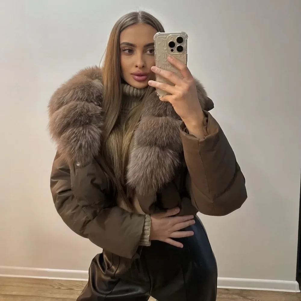 Осенне-зимние женские парки из 90% белого утиного пуха