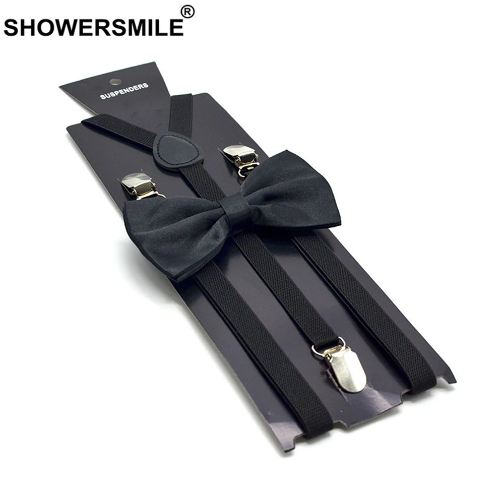 Подтяжки showersmile зеленые с галстуком-бабочкой для мужчин - Фотография_4