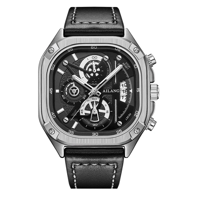 Черные кварцевые часы - Фотография_3