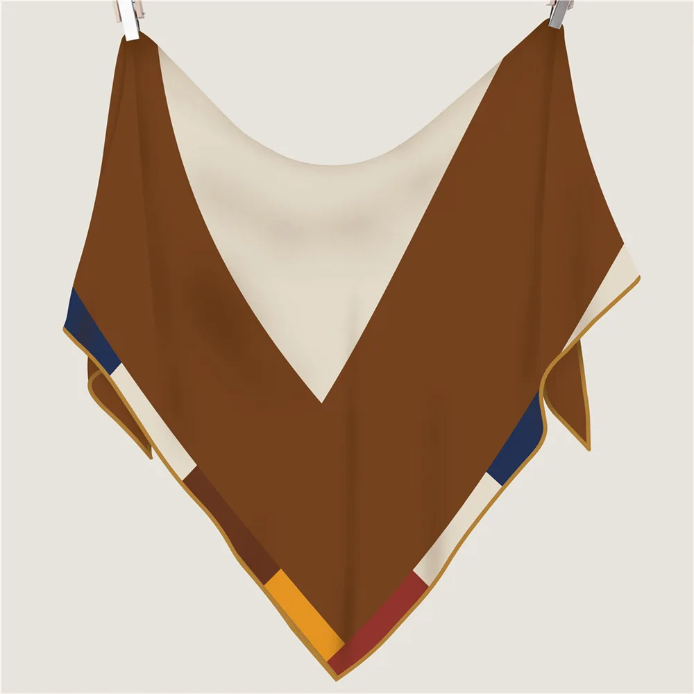 Треугольный кашемировый шелковый шарф - Фотография_5