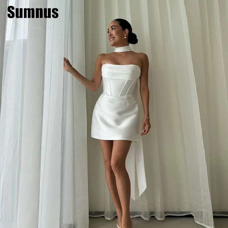 Sumnus очаровательные мини-короткие свадебные платья русалки