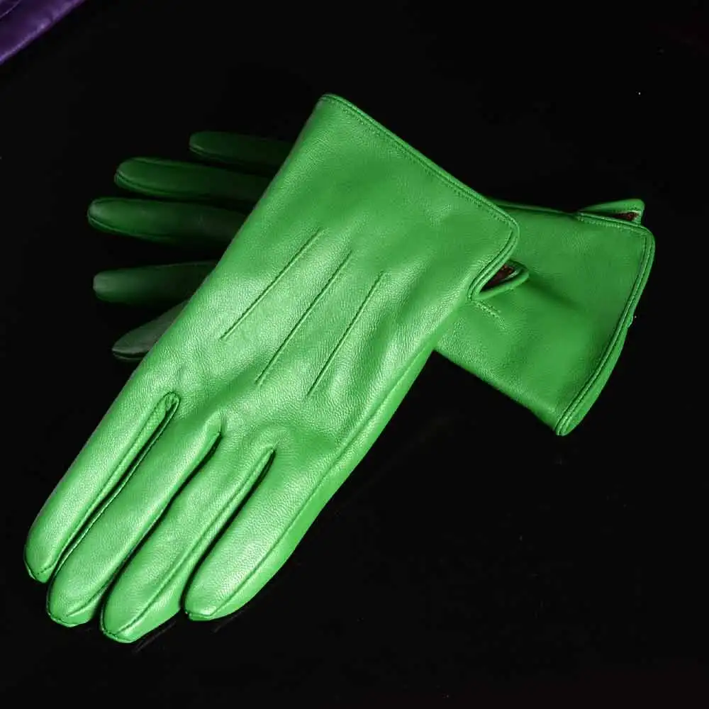 Женские женские 100% натуральная кожа овечьей кожи - Фотография_3