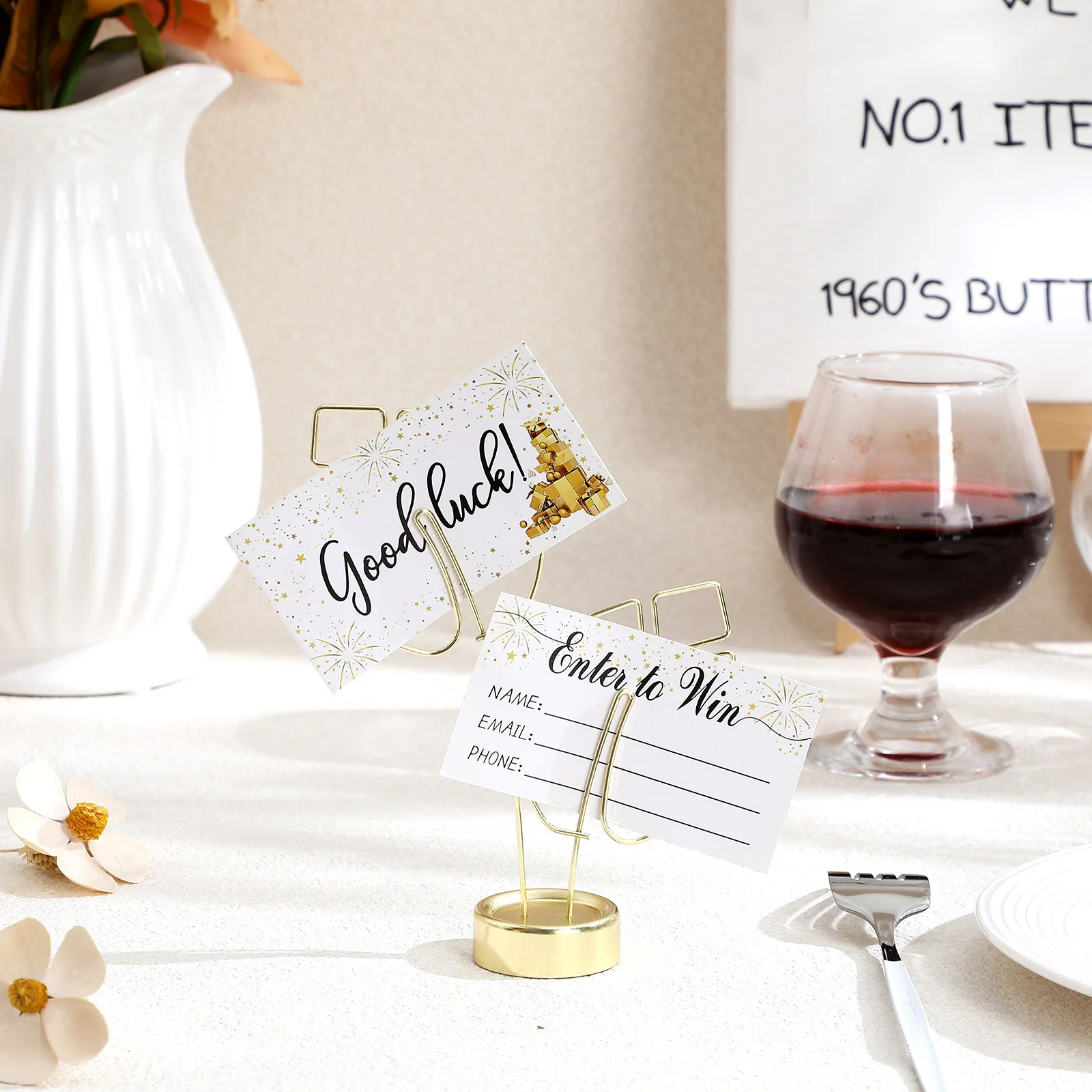 Металлический держатель для карт в форме монстеры - Фотография_5