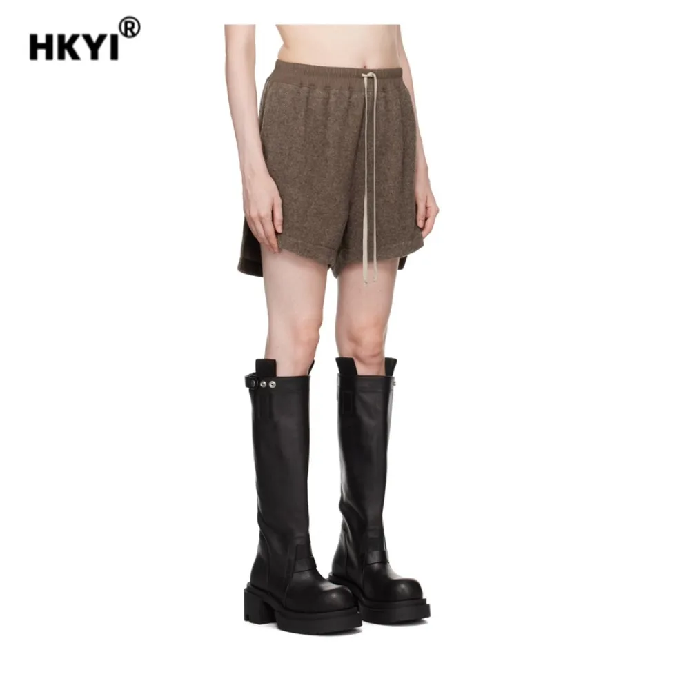 Hkyi women's woolen shorts - Фотография_2