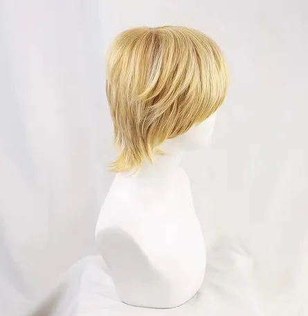 Желтый синтетический парик для armin arlert aot - Фотография_3