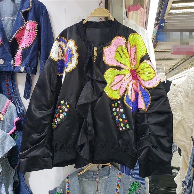 Женская демисезонная бейсбольная куртка - Фотография_4