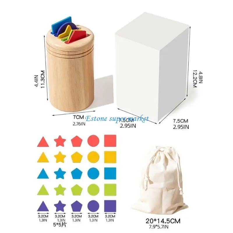 090b деревянная цветная познавательная игрушка для развития мозга - Фотография_6