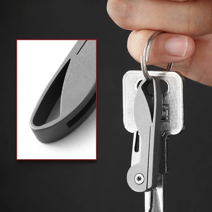 Высококачественный уличный складной мини-нож из титанового сплава - Фотография_5