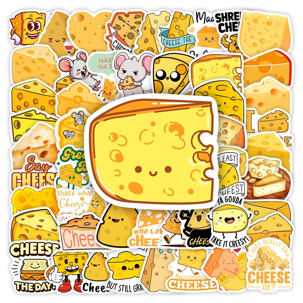 Забавная мультяшная наклейка с сыром для влюбленных