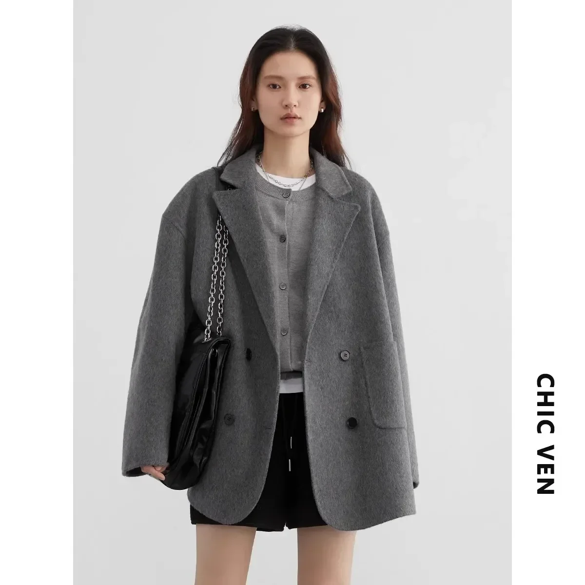 Женские шерстяные пальто chic ven - Фотография_6