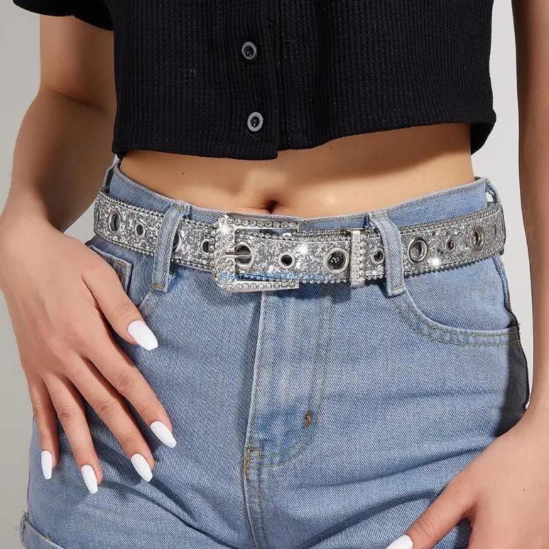 N7yf cowboy bling afinestone buckle